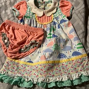 Matilda Jane dress and matching diaper cover 6-12 months.